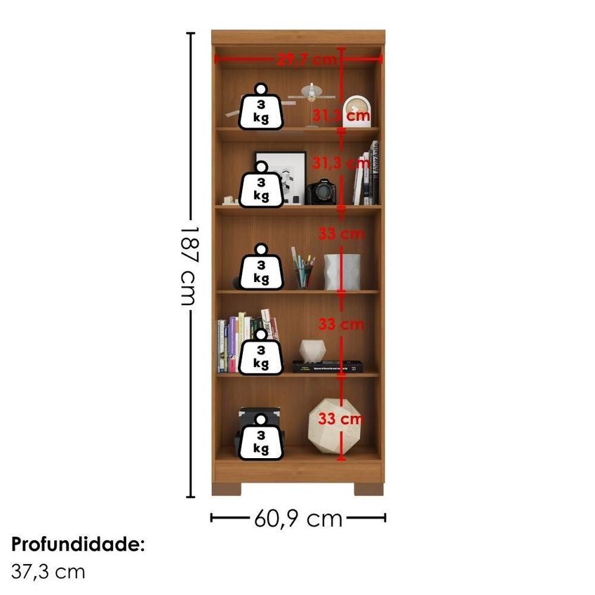 Armário Multiuso Maxus 2 Portas 2 Prateleiras MDP 60.9cm - imagem 2