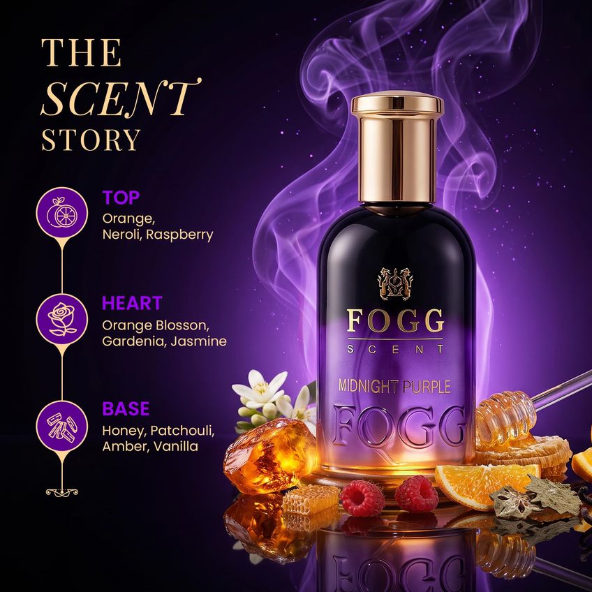 Eau De Parfum Fogg Midnight Purple 100 ml - imagem 4