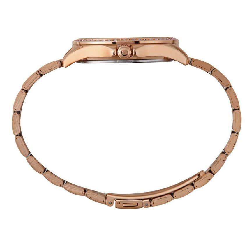 Relógio Feminino Rosé Com Cristais Coloridos Clássico Aço Inox Rosê Mondaine - imagem 3