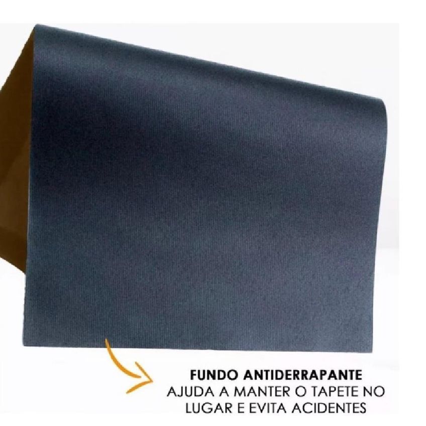 Tapete Capacho Retangular 40x60cm PVC Com Base Antiderrapante Para Hall de Entrada Preto - imagem 3