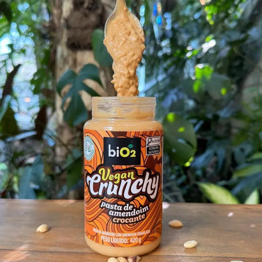 Pasta De Amendoim Bio2 Vegan Crunchy Crocante 420g - imagem 4