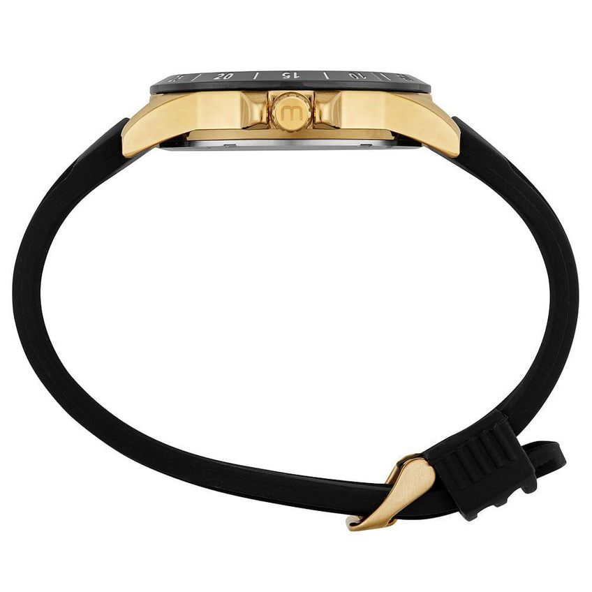 Relógio Masculino Horário Duplo Calendário Esportivo Silicone Dourado Mondaine - imagem 4