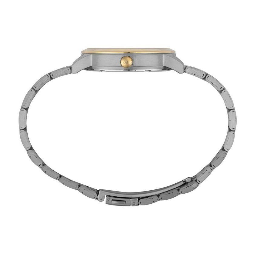 Relógio Feminino Bicolor Madreperola Clássico Aço Inox Prata E Dourado Mondaine 38mm - imagem 3