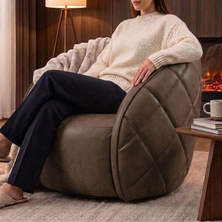 Poltrona Decorativa Essence Com Matelassê Courino Milani Movelaria - imagem 2