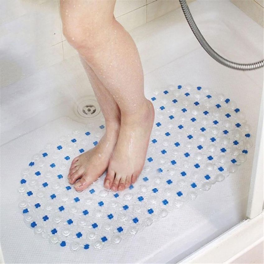 Tapete Antiderrapante Para Box Em Pvc Emborrachado Com Ventosas 61cm 33cm Cor Sortida - imagem 5