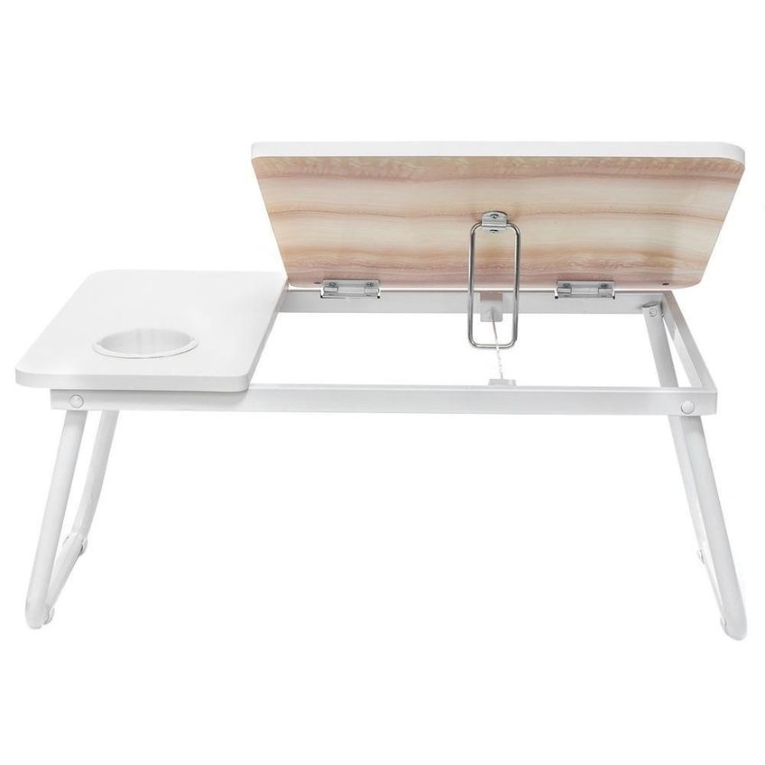 Suporte Para Notebook Retangular Mesa Dobrável Ajustável Moderno MDF 32.5cm Branco Huihong - imagem 3