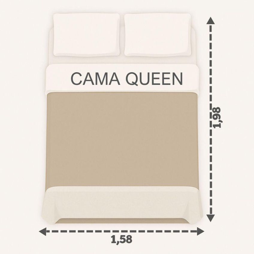 Kit Cobre Leito Colcha Versatil Queen 3 Peças 100% Poliéster Percal 300 Fios Dupla Face Azul Jeans - imagem 3