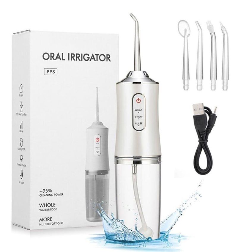 Irrigador Oral Portátil Utimix Recarregável USB 3 Modos Com Bicos Limpeza De Aparelho Implante - imagem 3