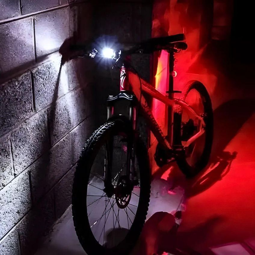 Kit Farol Dianteiro E Lanterna Traseira Ultra Led Recarregável Usb À Prova De Água Utimix - imagem 3