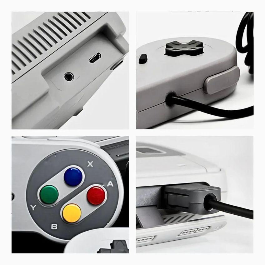 Console Retrô Portátil Super Mini SFC Utimix Digital 2 Controles Com Fio Anos 90 - imagem 5