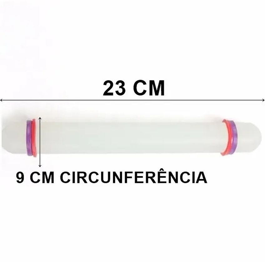 Rolo De Abrir Massa Antiaderente Confeitaria E Biscuit 20cm - imagem 5