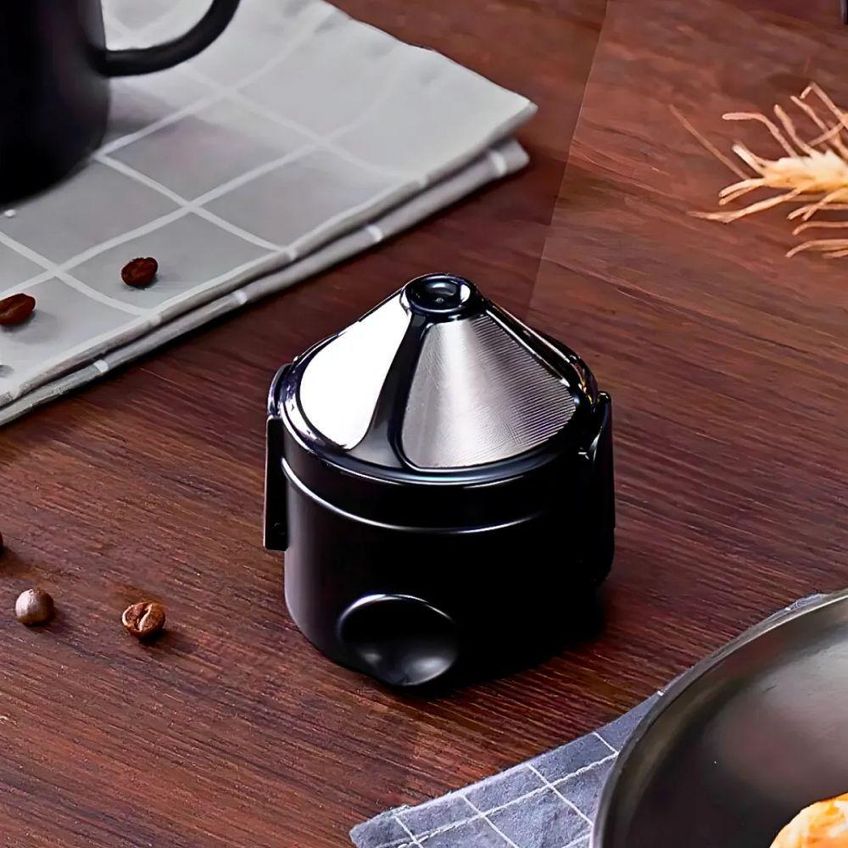 Filtro De Café E Chá Portátil Dobrável Reutilizável Em Aço Inoxidável Dupla Camada De Micromalha - imagem 5