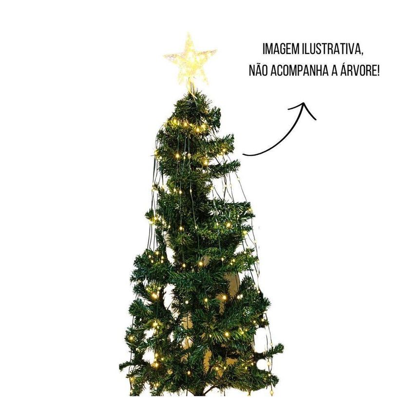 Ponteira Fio De Fada 380 Leds Branco Quente Com 18 Caídas Em Fio De Cobre Bivolt - imagem 3