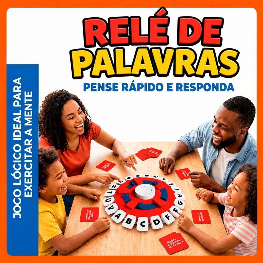 Jogo Educativo Relé De Letras Formação De Palavras Alfabetização Infantil Raciocínio Rápido Utimix - imagem 4