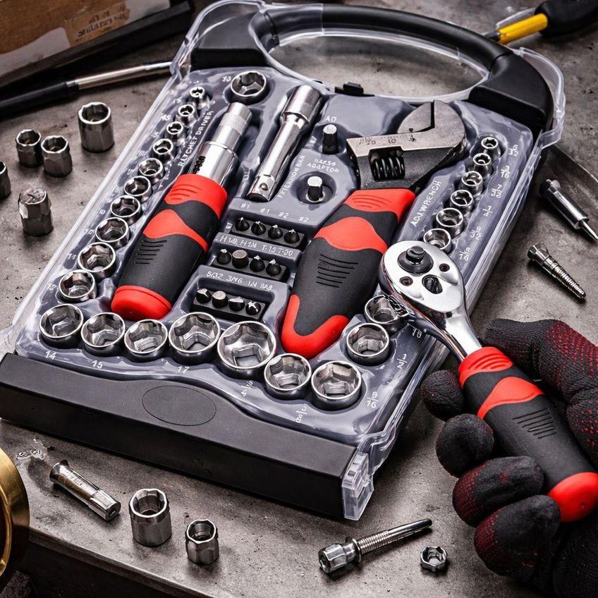 Conjunto De Ferramentas 45 Peças Com Maleta Para Reparo E Manutenção Doméstica Aço Utimix - imagem 3