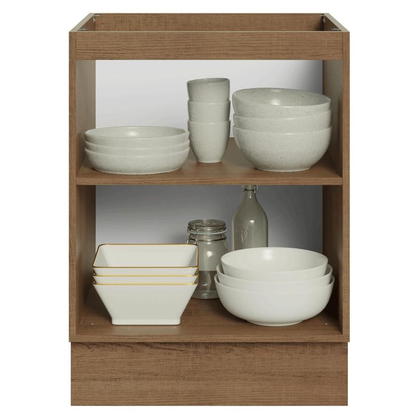 Balcão De Cozinha 60 Cm 1 Porta (sem Tampo) Rustic/crema Vik Madesa - imagem 5