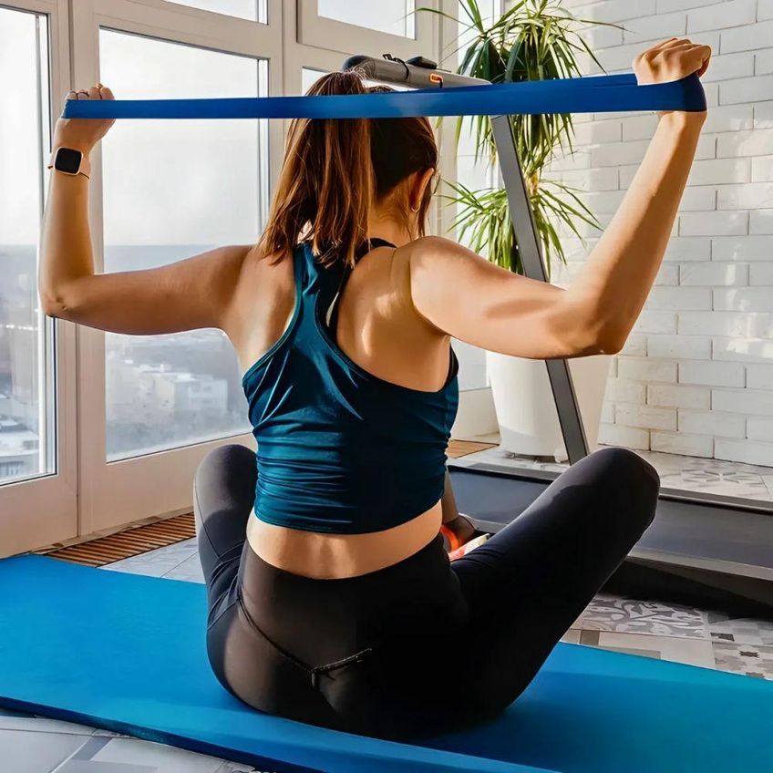 Kit 5 Faixas Elásticas De Resistência Em Látex Para Treino Funcional Pilates Fisioterapia Utimix - imagem 3