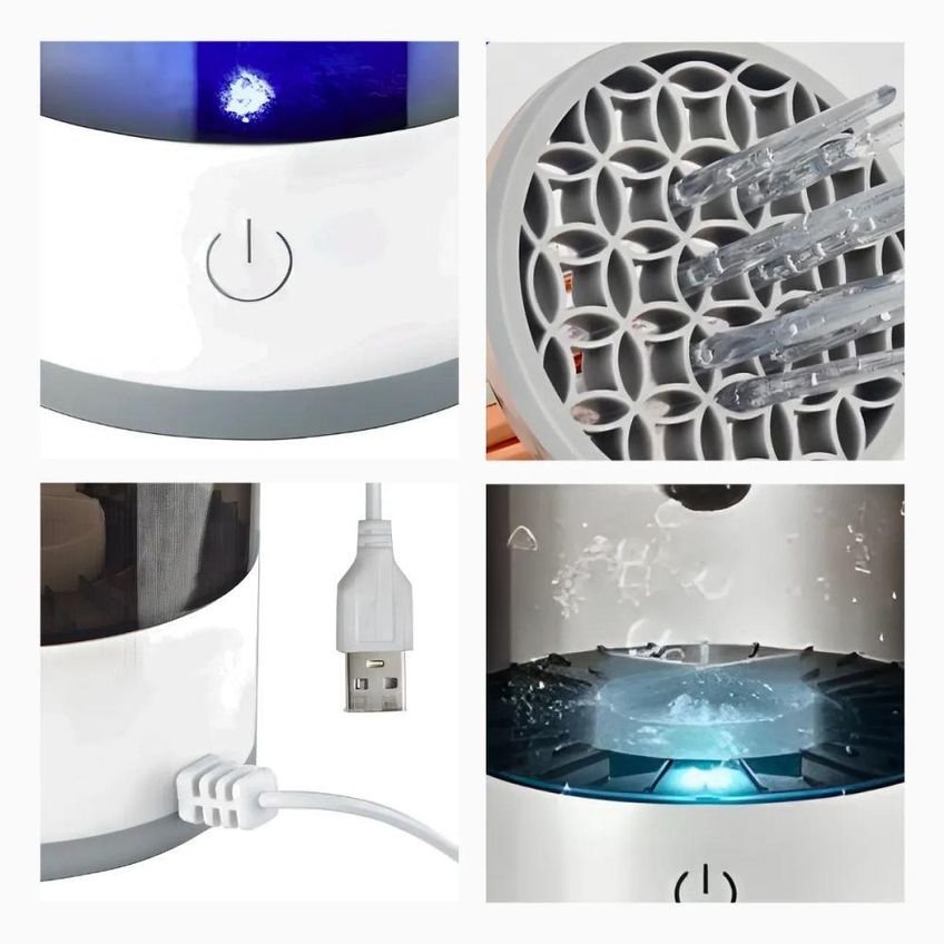 Limpador De Pincéis De Maquiagem Elétrico Secador Automático Usb Lava E Seca Em Segundos - imagem 5