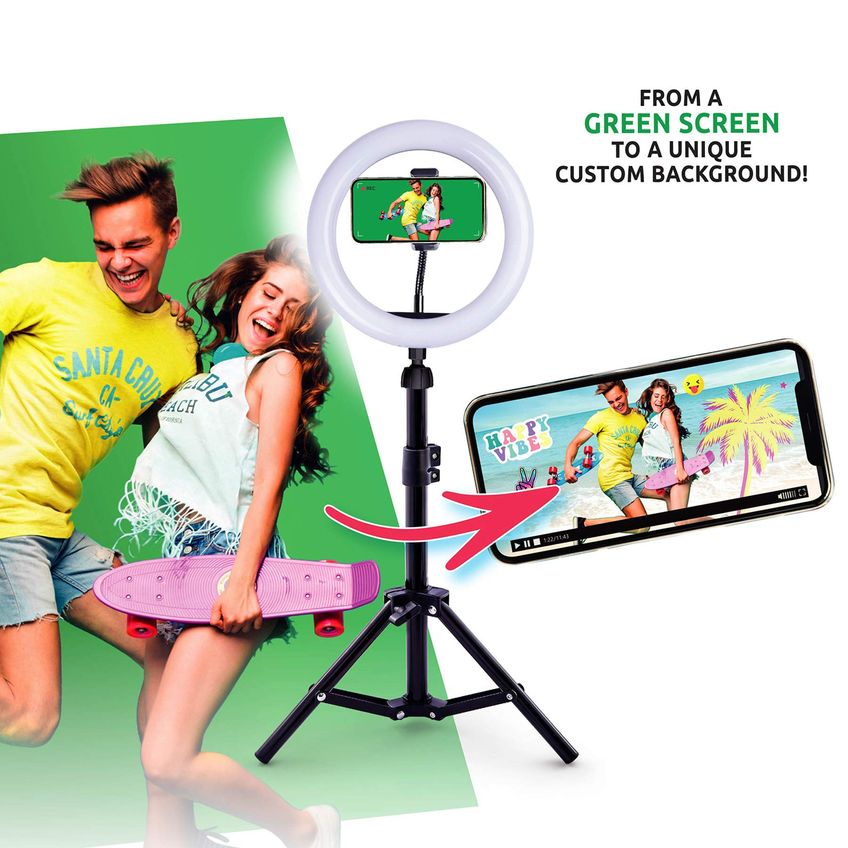 Anel De Luz Led De 8" Da Canal Toys Com Kit De Tela Verde - imagem 3