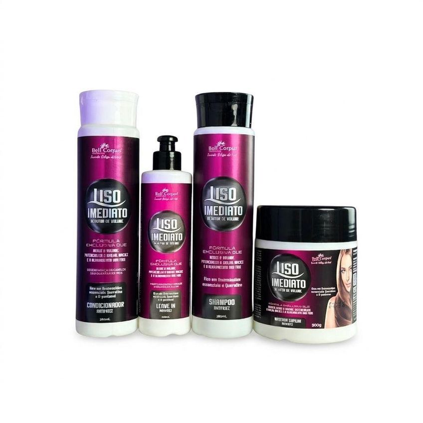 Kit Escova Alisadora Liso Imediato Bell Corpus Pente Profissional Utimix Bivolt - imagem 3