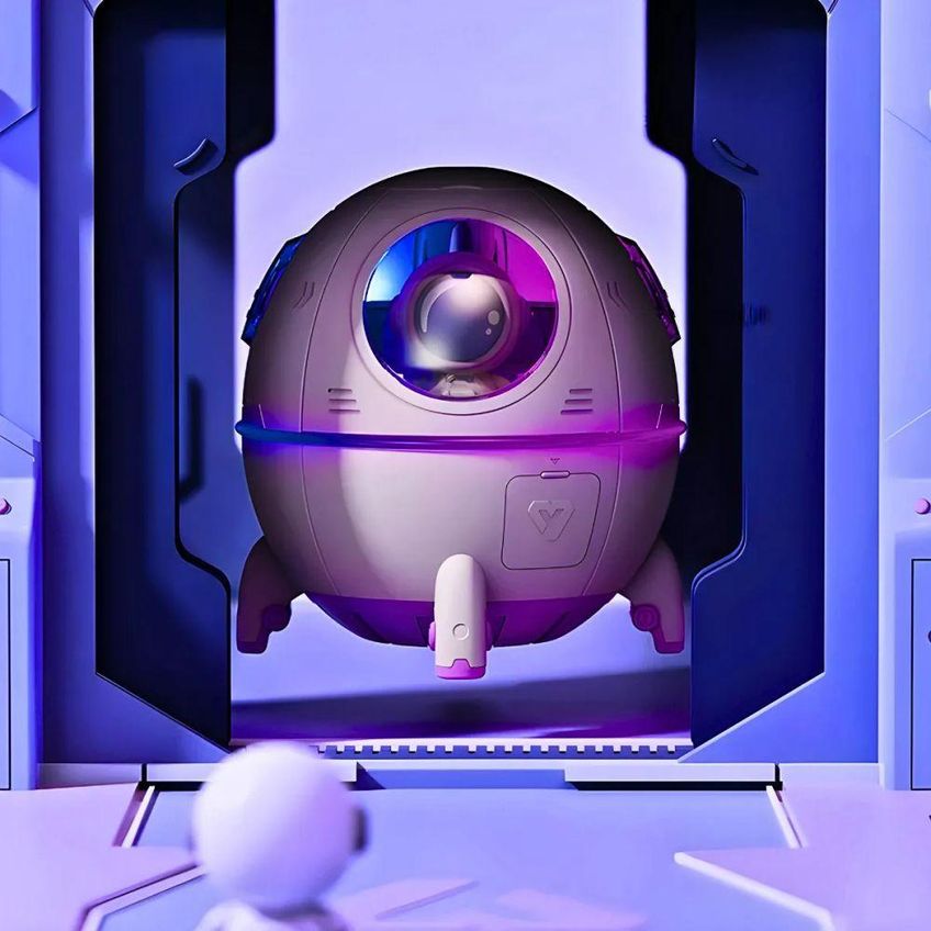 Umidificador De Ar Portátil Usb Utimix 220ml Astronauta Space Capsule Humidifier Usb - imagem 5