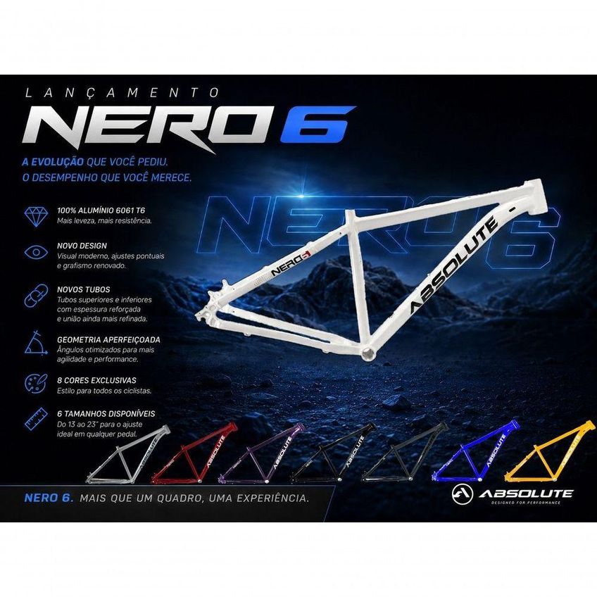 Bicicleta Nero 6 Mountain Bike Aro 29 Alumínio 24 Marchas Absolute - imagem 3