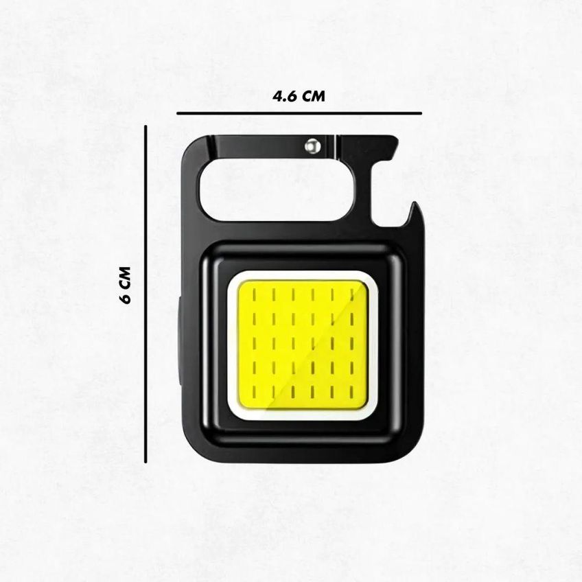Lanterna Recarregável Mini Led Cob Multifunção 3 Em 1 Abridor De Garrafa Chaveiro Utimix - imagem 3
