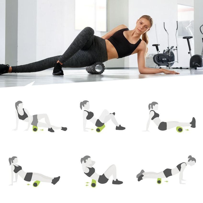 Conjunto De Yoga 5 Peças Para Alongamento Flexibilidade Pilates Com Faixa Elástica Roda Bloco E Alça - imagem 3