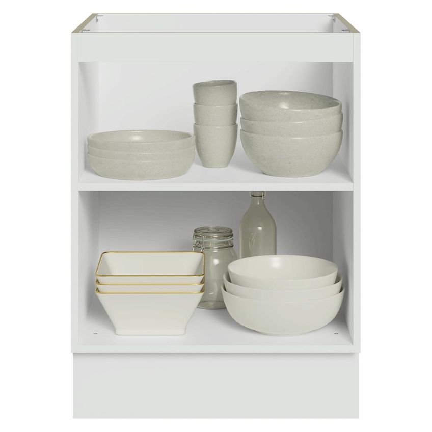 Balcão De Cozinha 60 Cm 1 Porta (sem Tampo) Branco/crema Vik Madesa - imagem 5
