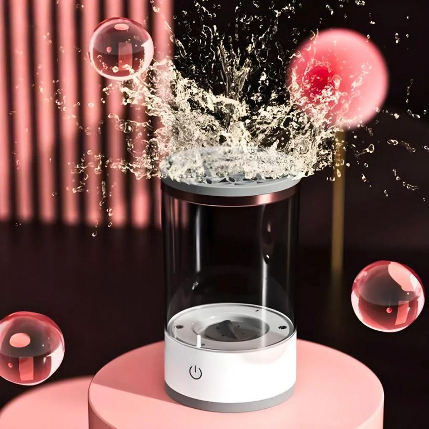 Limpador De Pincéis De Maquiagem Elétrico Secador Automático Transparente USB Utimix - imagem 3