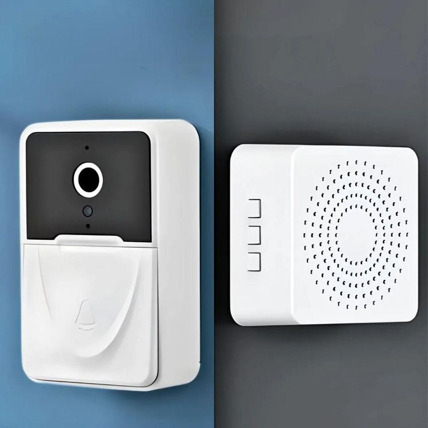 Campainha Inteligente Com Câmera Wi-fi Sem Fio Visão Noturna Áudio Bidirecional Branco Bivolt Utimix - imagem 3