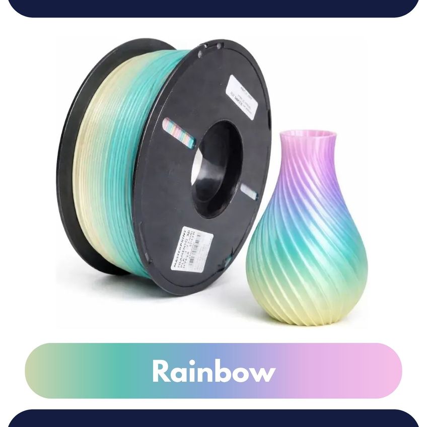 Filamento PLA Masterprint Rainbow 1.75mm 1kg Para Impressora 3D FDM Multicor Boa Fluidez - imagem 3