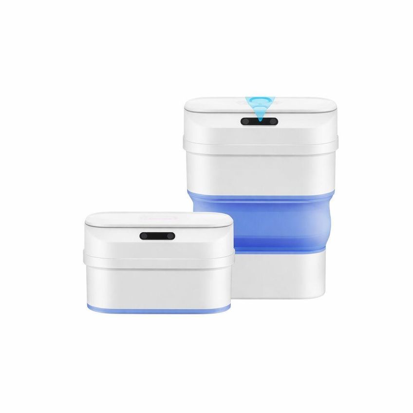 Lixeira Automática Dobrável Com Sensor De Aproximação Tampa Inteligente Rosa Utimix - imagem 3