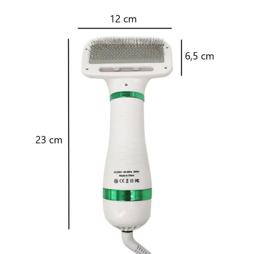 Escova Secadora De Pelos Para Pet Para Cães E Gatos Em Abs E Aço Inoxidável 23x6,5x12cm - imagem 3