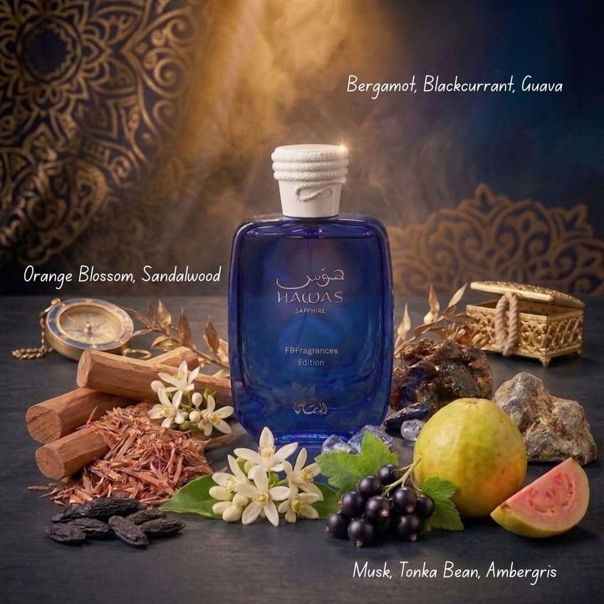 Perfume Rasasi Hawas Sapphire 100ml Spray Eau De Parfum - imagem 4