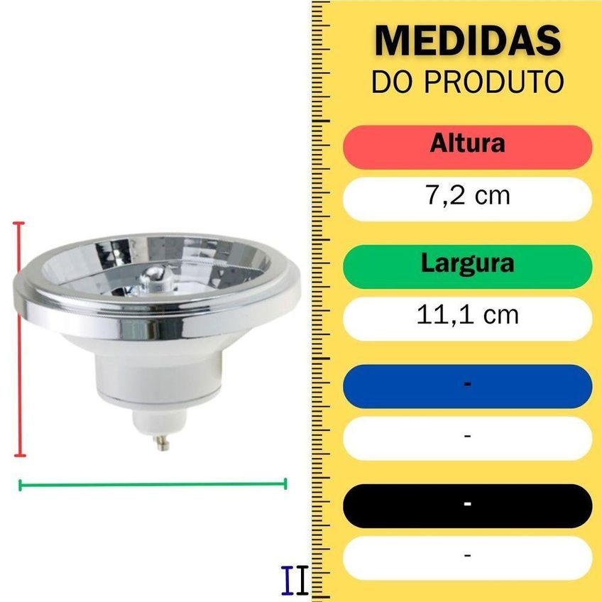 Lâmpada Led Ar111 Foco 12 Graus Alto Irc Branco Neutro Opus Led - imagem 5