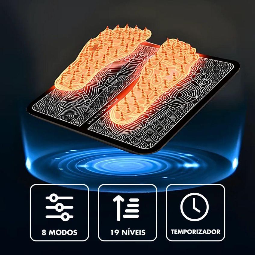 Massageador Elétrico Para Pés E Pernas EMS Magnético Relaxante Alívio De Dores Circulação - imagem 3