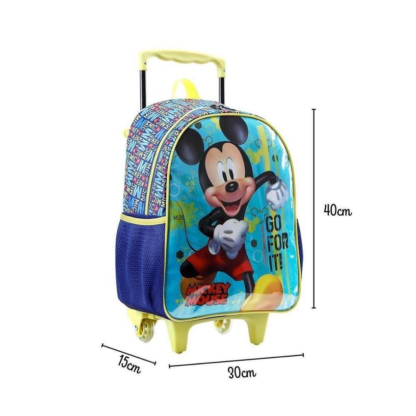 Mochila De Rodinha Xeryus Escolar Poliéster 16 Mickey - imagem 3