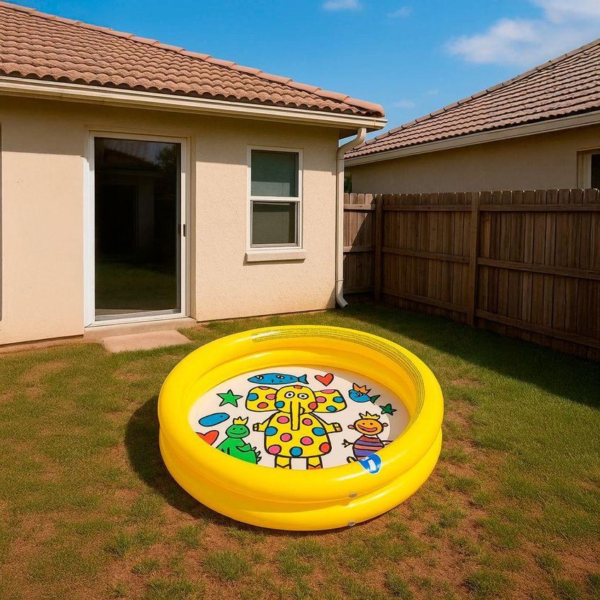 Piscina Inflável Infantil Piscina19300-bp046 46l Com Design De Elefante Colorido Premium Colchões - imagem 3