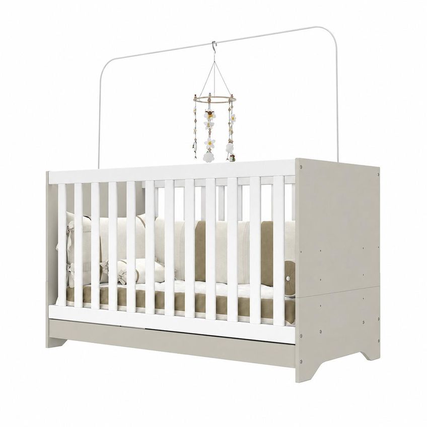 Berço 3 Em 1 Para Colchão 60 X 130 Cm Multimóveis Off White/branco - imagem 2