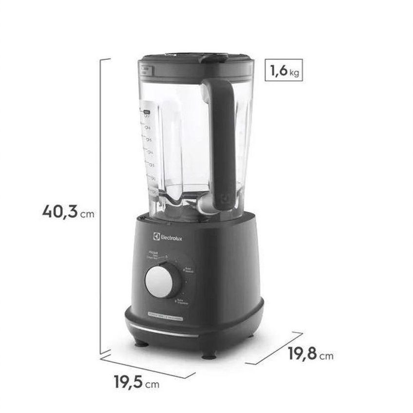 Liquidificador Electrolux EBL1000 1000W 2,7L com Triforce 5 Velocidades Cinza 110V - imagem 4
