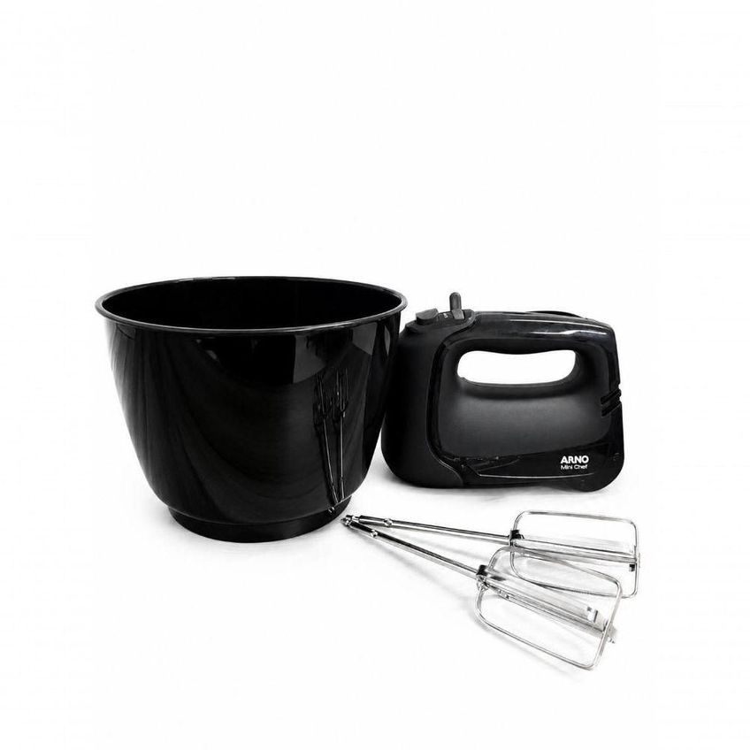 Batedeira De Mão Arno Mini Chef 4l 200w Com 4 Velocidades Preto 110v - imagem 3