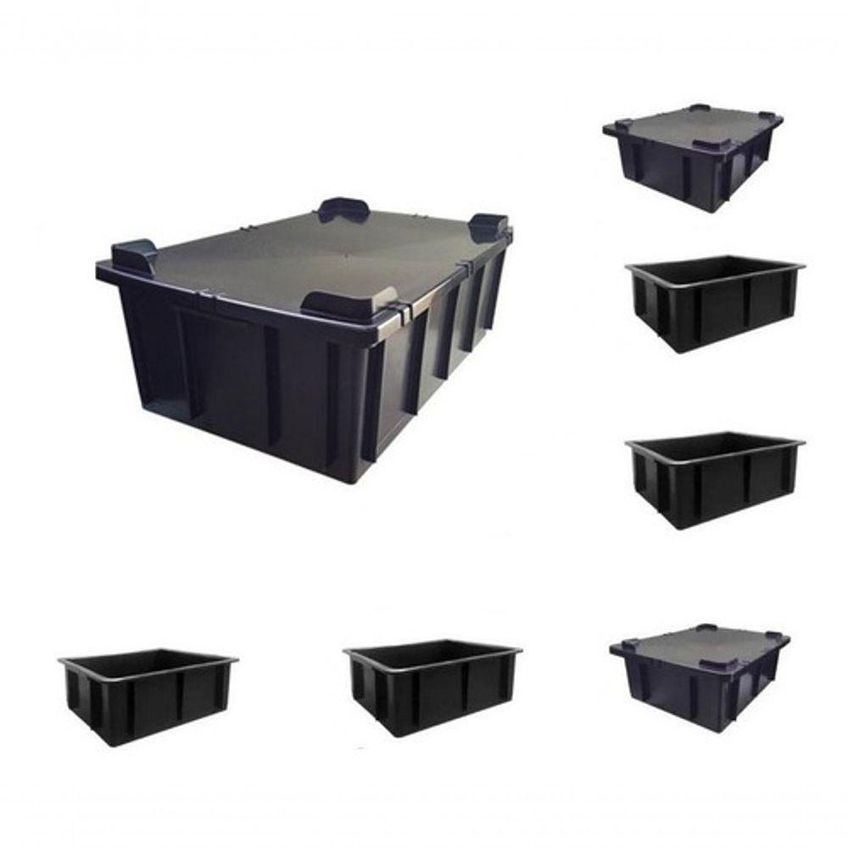 Caixa Plástica Organizadora 1012 Com Tampa 15,5l Polipropileno Empilhável Azul Premium Colchões - imagem 3