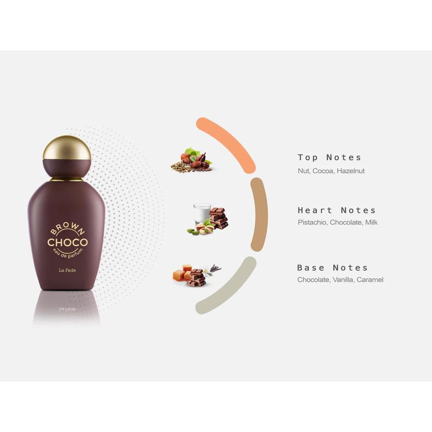 Perfume Khadlaj La Fede Choco Brown Eau De Parfum 100ml Unissex - imagem 3