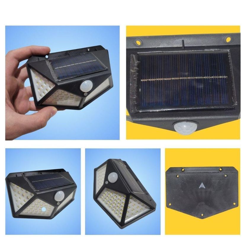 Balizador Com Energia Solar Luminária De Parede Com Sensor De Movimento Branco Decorshop - imagem 4