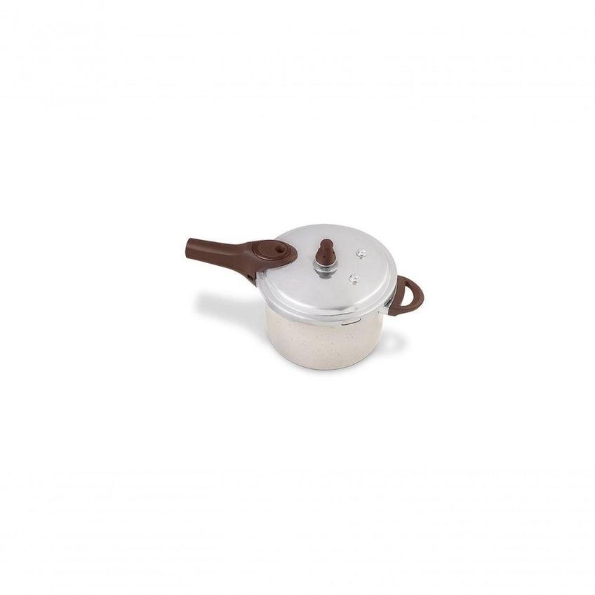 Panela De Pressão Pressure Antiaderente Alumínio Revestimento Cerâmico 4,2l Vanilla Brinox - imagem 4