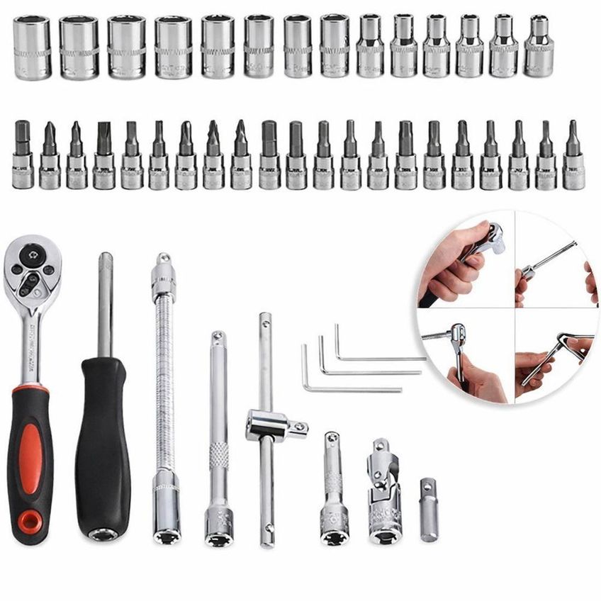 Kit De Ferramentas 46 Peças Com Maleta Aço Cromo Vanádio Para Casa E Manutenção Doméstica Utimix - imagem 3