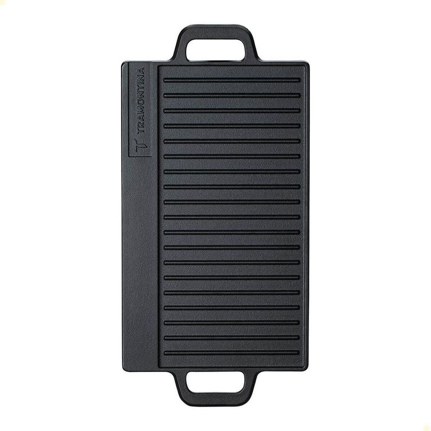 Chapa Retangular Tramontina Em Ferro Fundido Com Acabamento Pre-seasoned 37 Cm 2,3 L 28764037 - imagem 5