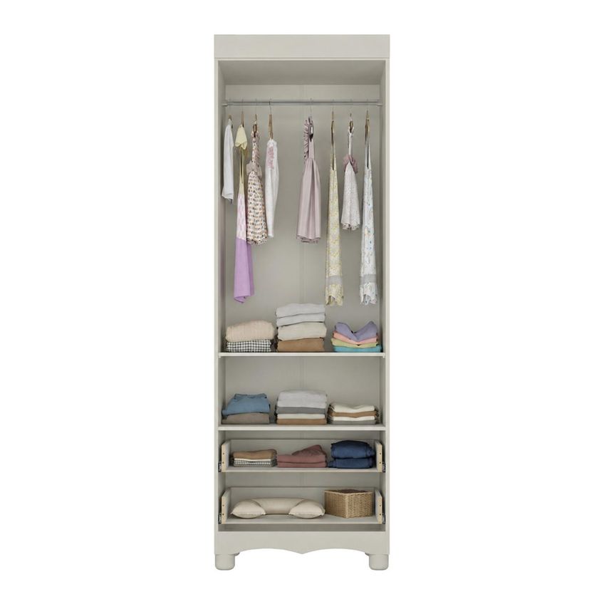 Guarda-roupa Infantil 62cm 2 Portas E 2 Gavetas Dengo Multimóveis MP4436 - Off White - imagem 5