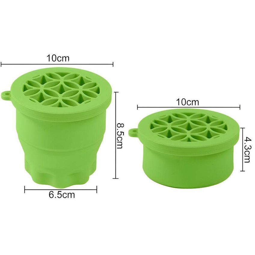 Limpador E Organizador De Pincéis Modelo Azul Com Base Em Silicone Para Limpeza Profunda Azul - imagem 4